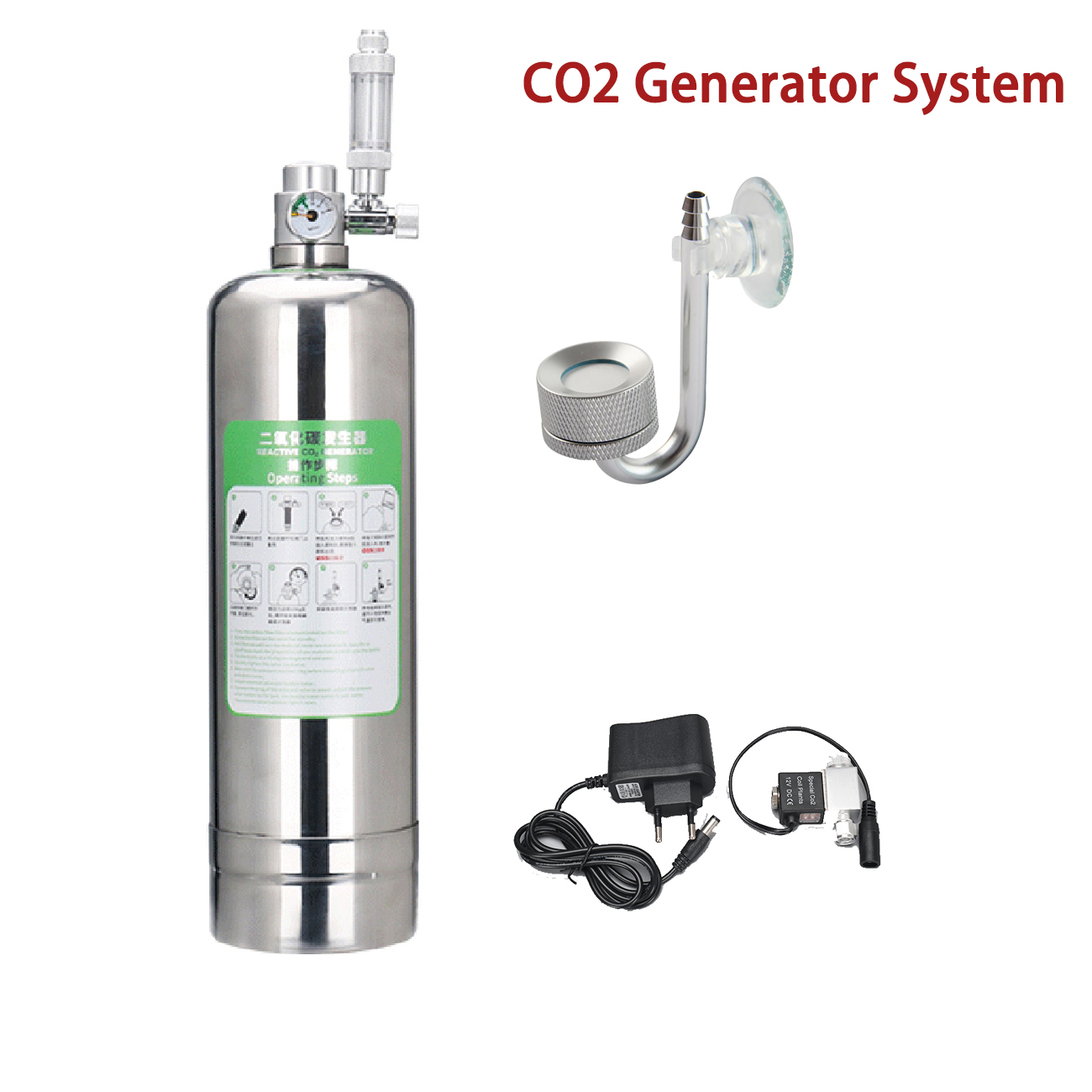 Aquarium Plant No Co2 - Aquarium CO2 Generator system Kit Stainless
