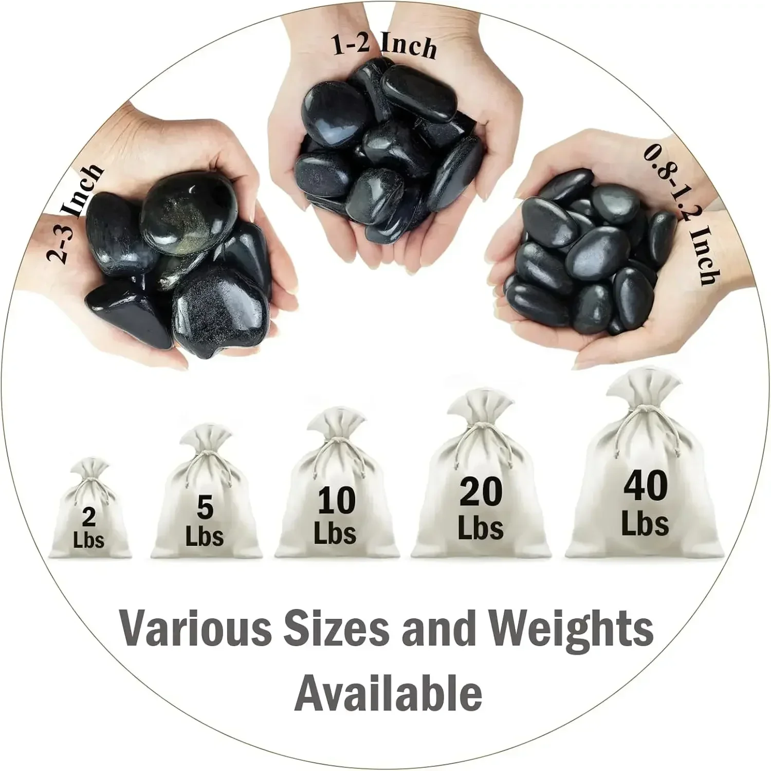40 lbs Black River Rocks for L - Planted Aquarium With Rocks recension och pris