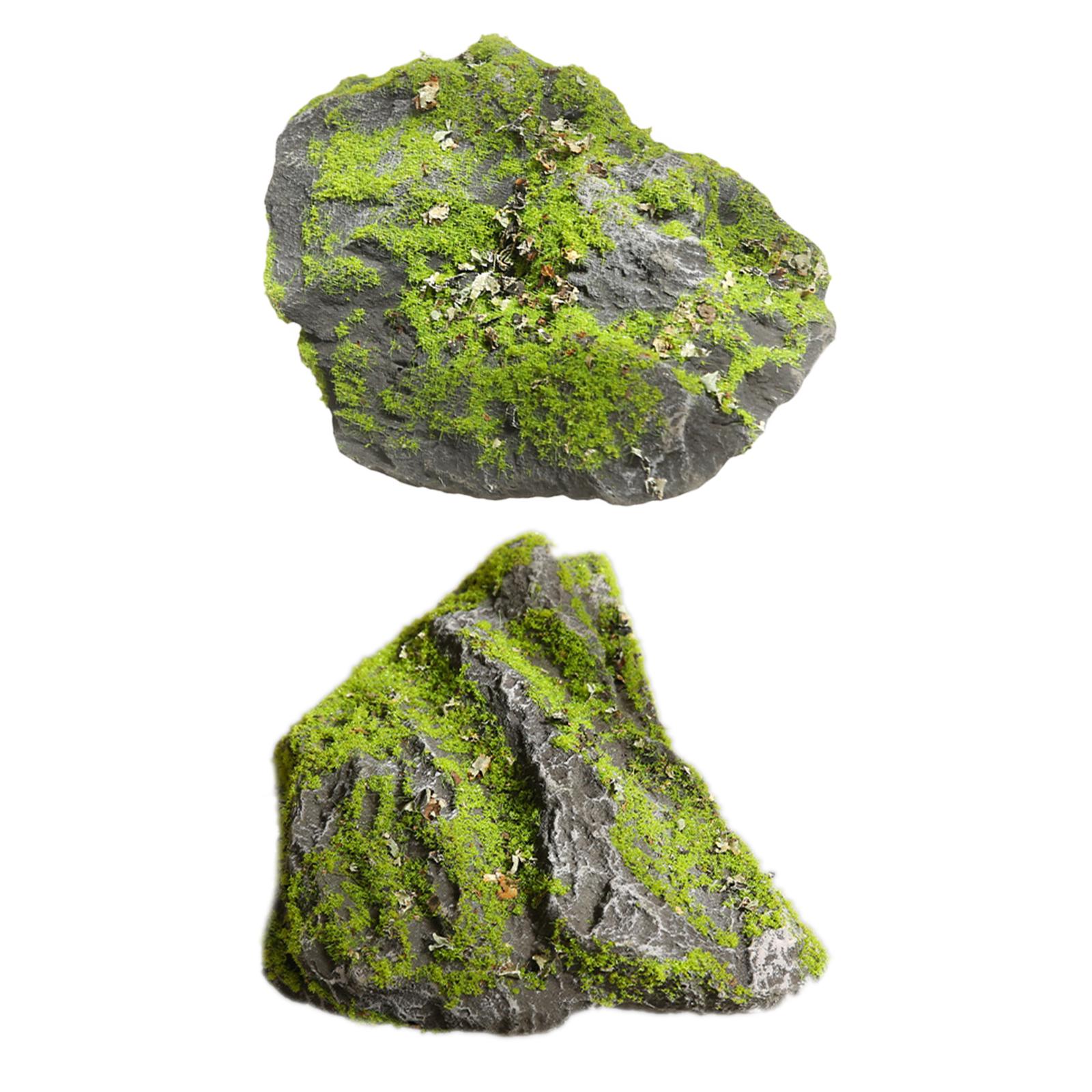 Fake Moss Stone Realistic Gree - Planted Aquarium With Rocks recension och pris