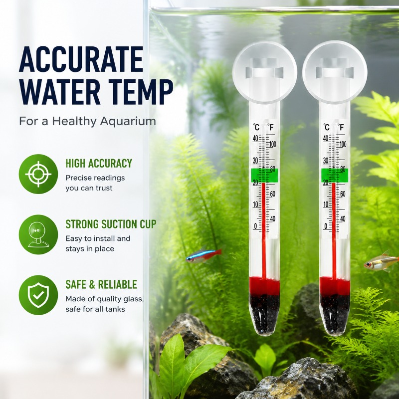 Aquarium Glass Thermometer wit - Planted Aquarium Temperature recension och pris