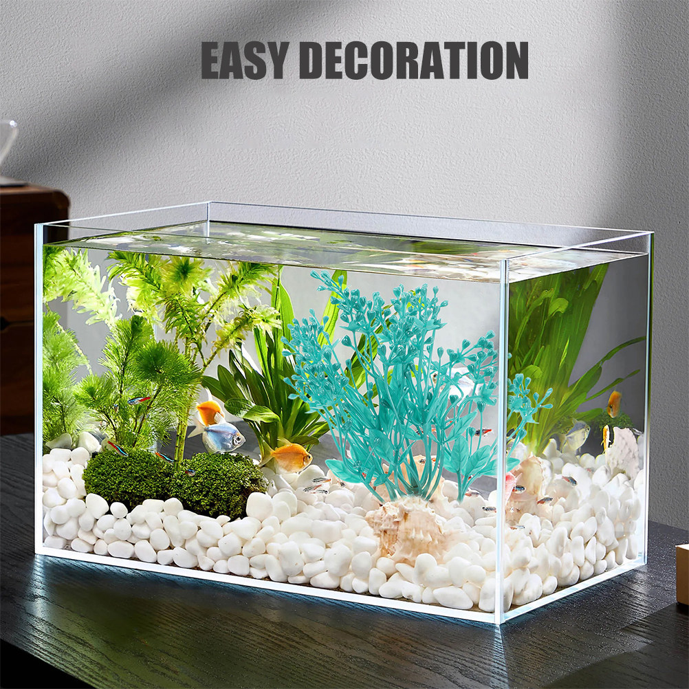 2Pcs Lifelike Plastic Aquarium - Aquarium Planted Setup recension och pris